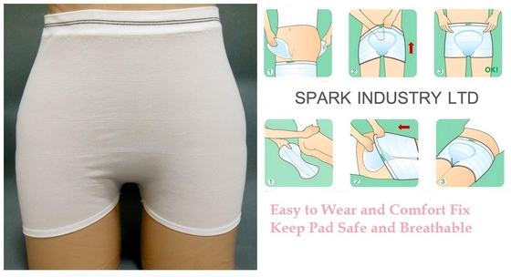 OEM waschbare Inkontinenz-Slip mit nahtlose kreisförmige gestrickt Fixierung Hosen